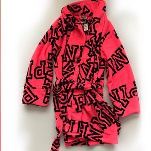 NWT Pink brand fluffy robe!